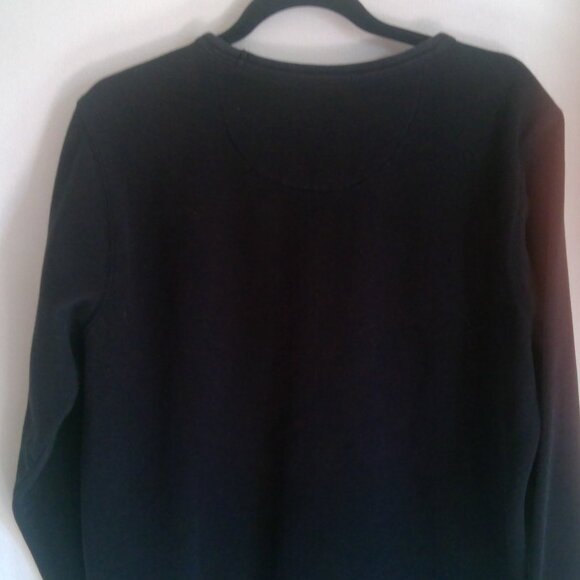 French Connection black crewneck sweatshirt headphones size L - Picture 2 of 3